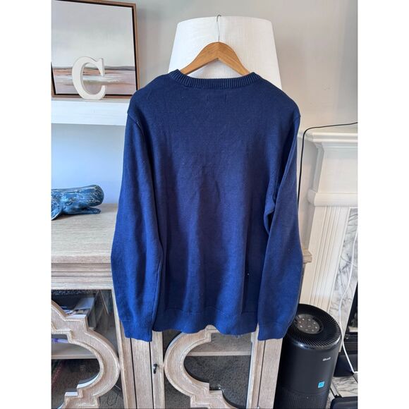 NWT Chaps American Flag Sweater In Navy Men’s Size Large - Picture 4 of 8